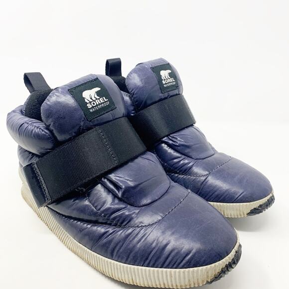 SOREL Out N About Puffy NL3401 Navy Blue Snow Boots Women’s Size 9.5 - Picture 6 of 7